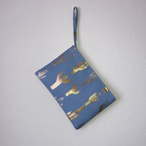 Cactus Canvas Wristlet